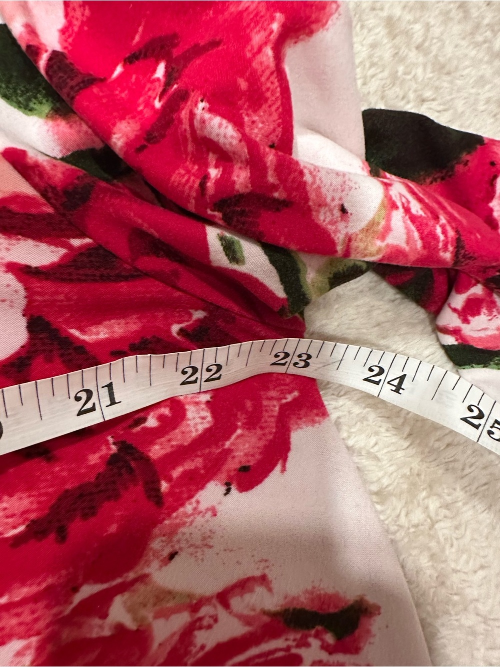 Floral Pink & Red Women’s Soft Dress - Picture 4 of 6